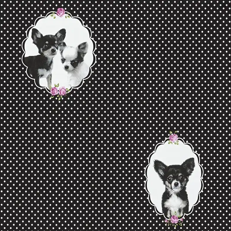 A.S. Creation Little Stars | 358512 | papier peint intissé 3D | 0.53 m x 10.05 m | noir