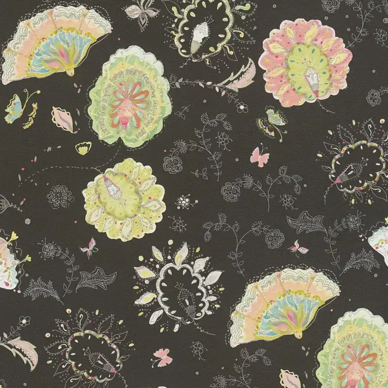 A.S. Creation | House of Turnowsky | 388992 | Papier Peint Intissé | Floraux | 10.05 x 0.53 m | Noir