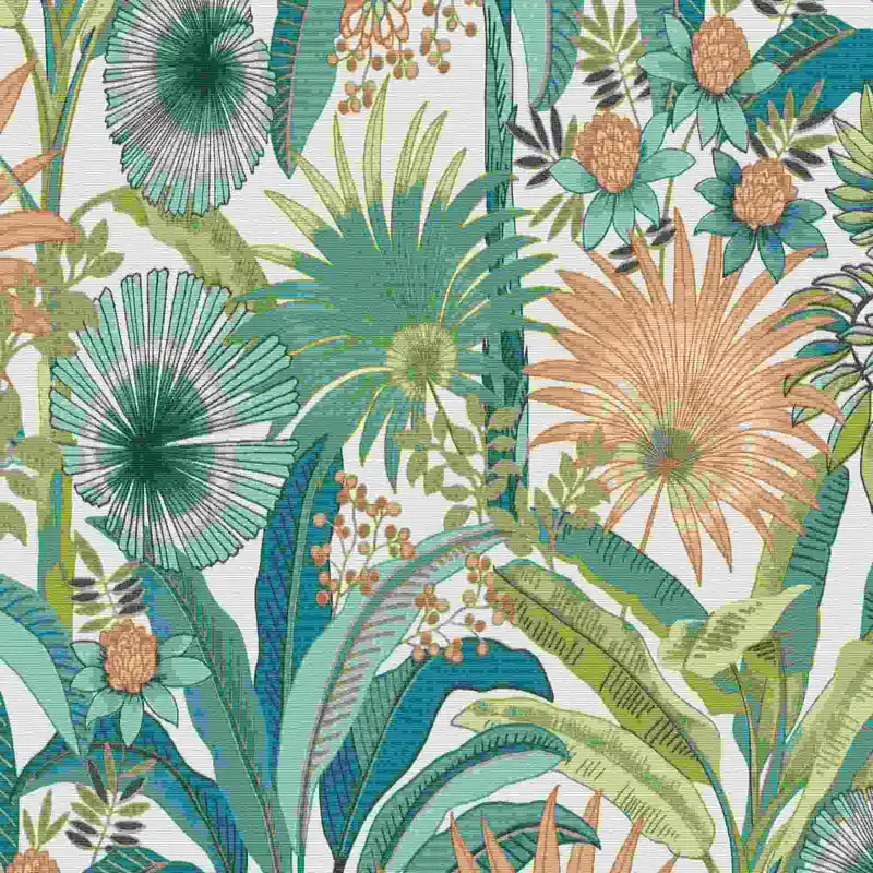 Erismann | Martinique | 10390-18 | Papier peint intissé | motifs / dessins | 0.53 x 10.05 m | Turquoise