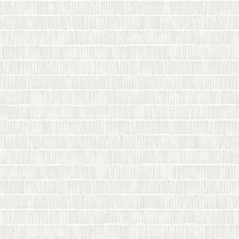 York Wallcoverings | Black and White | BW3812 | Sure Strip | Rayures | 0.52 x 10 m | Écru