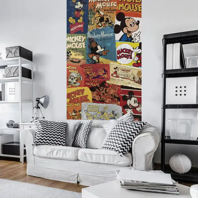 Komar Papier Peint Photo Disney Rétro Collection d'affiches Mickey 200 x 120 cm Intissé