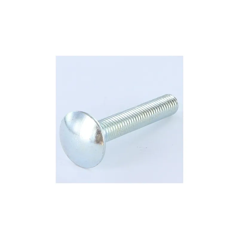1 x TRCC JAPY tête ronde collet carré M12X25 Filetage total Acier zingué
