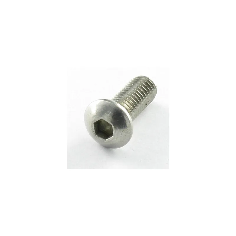 1 x Vis métaux BHC (Tête Bombée Hexagonal creux) M12X16 Filetage total Classe 10.9 Clé de 8 HC8 Acier zingué