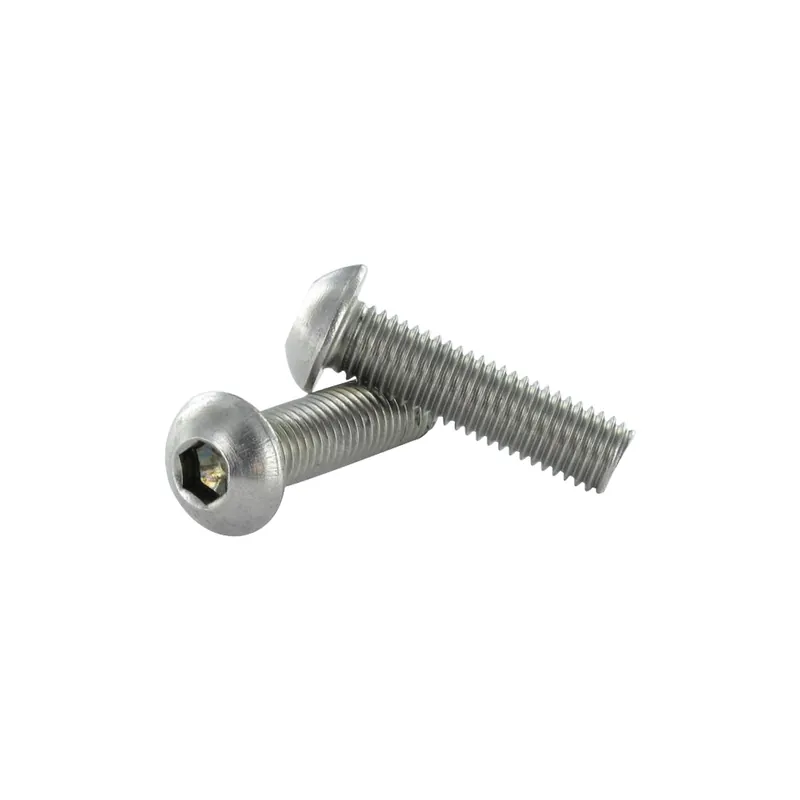 1 x Vis métaux Inox A2 BHC (Tête Bombée Hexagonal creux) M8X70 Filetage total Clé de 5 HC5