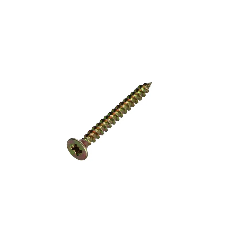 1 x VBA Vis bois agglo Premium Tête fraisée Pozi N°2 4.5X45 Bichromaté
