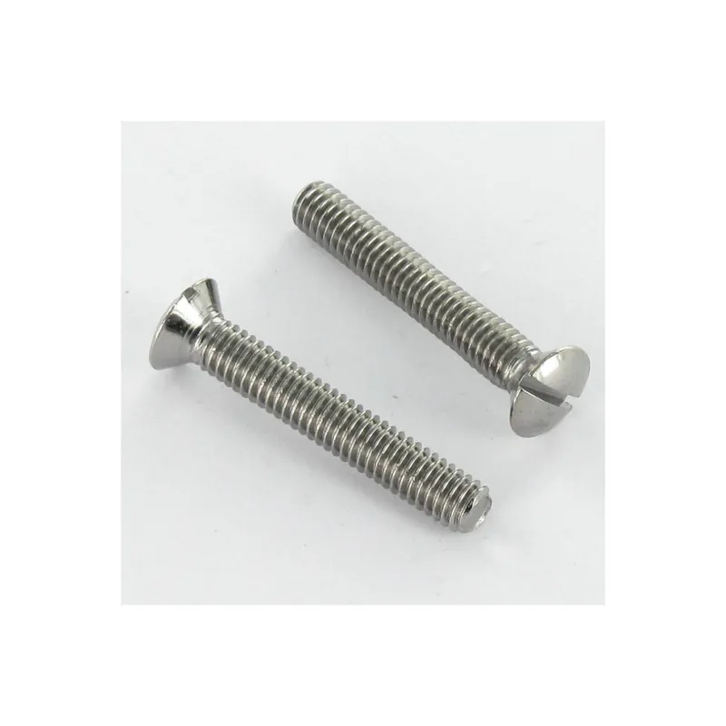 1 x Vis métaux Laiton chrome Tête fraisée bombée TFB Fendue M4X16