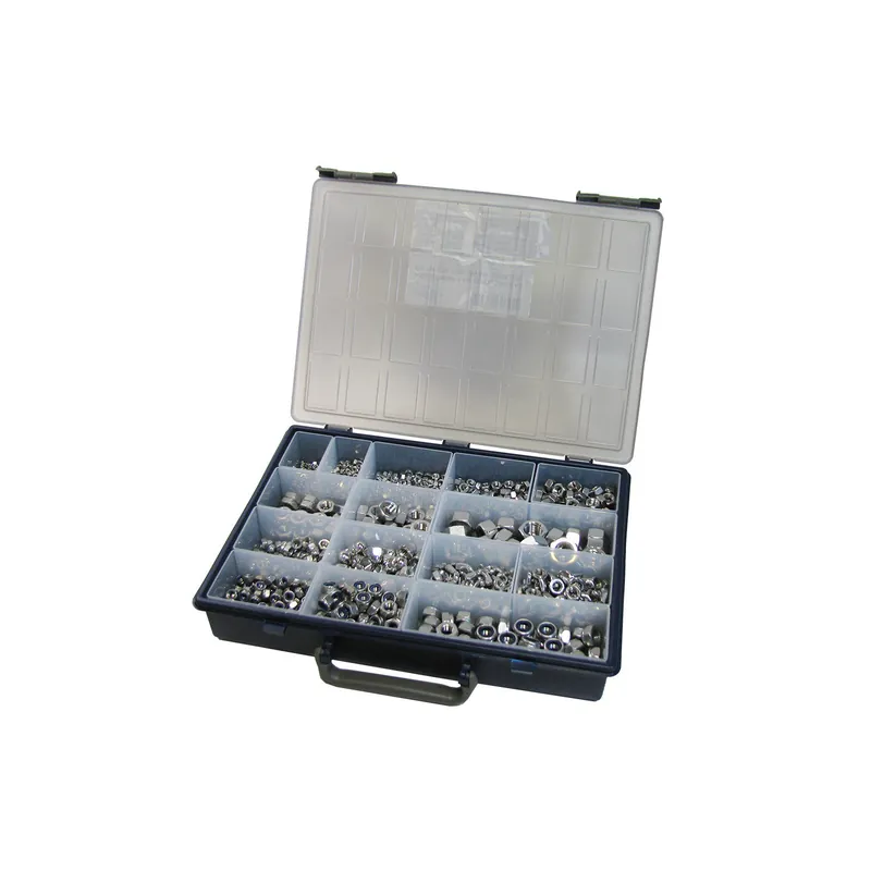 1 x Assortiment de 1140 Ecrou Hexagonal HU /FREIN/BORGNE/OREILLE Inox A2