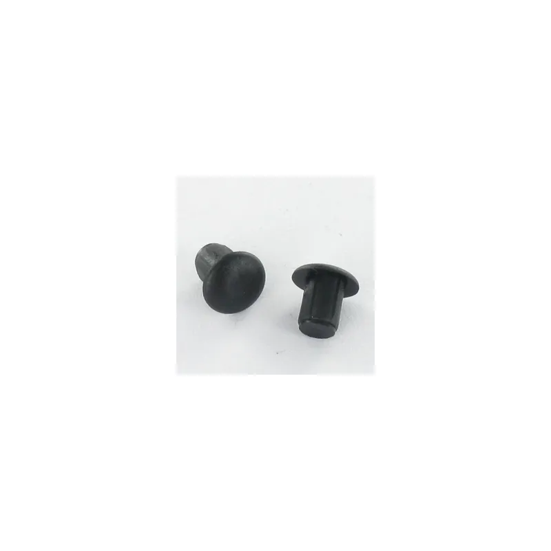 1 x Bouchon Diamètre du corps 7 Diamètre de tête: 15 Longueur sous tête 6.5 Polyethylène noir