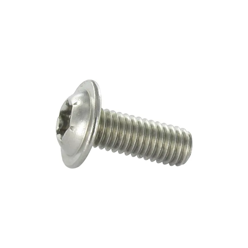 1 x Vis métaux Tête bombée Embase collerette TORX T40 M8X45 Filetage total Inox A2
