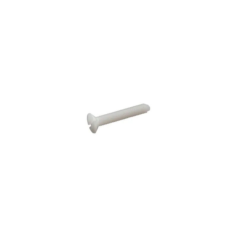1 x Vis métaux Tête fraisée Fendue M5X12 Polyamide 6.6 nylon naturel