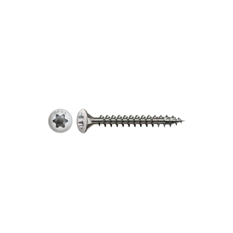 1 x Spax Vis bois Tête fraisée bombée TFB T-STAR TORX T20 4X40 Filetage total Inox A2