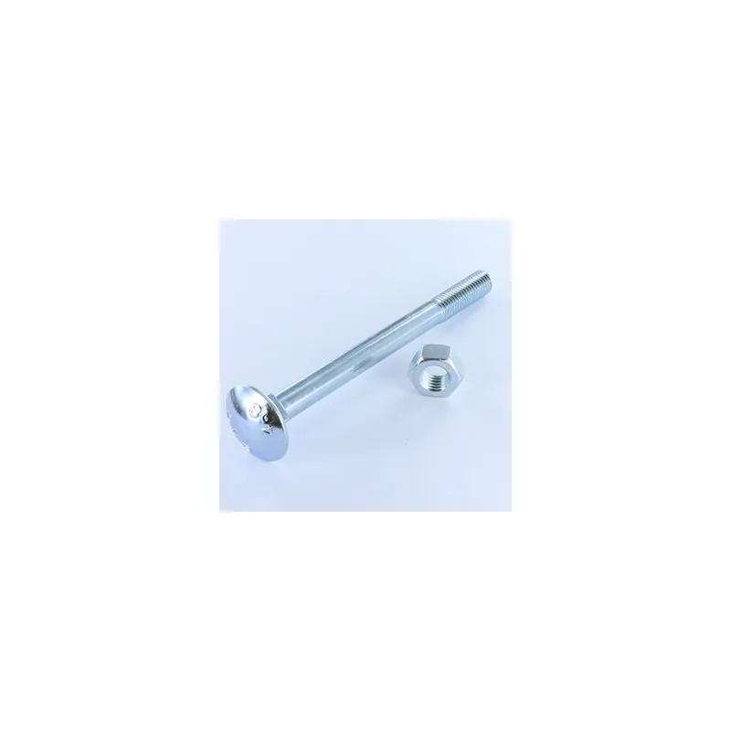 1 x Boulon (vendu avec Ecrou) TRCC JAPY tête ronde collet carré M6X35 Filetage partiel Acier zingué
