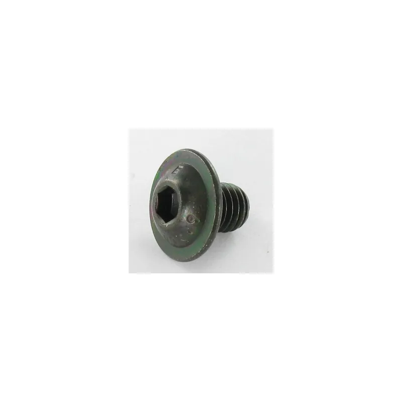 1 x Vis métaux BHC (Tête Bombée Hexagonal creux) Embase collerette M6X25 Clé de 4 HC4 Classe 10.9 Acier zingué noir