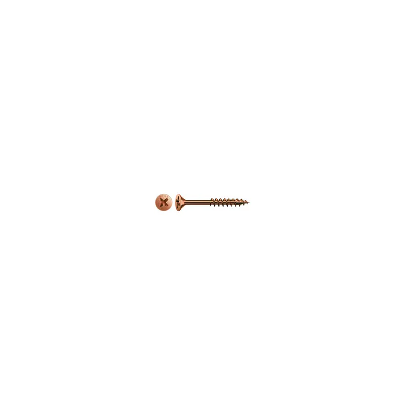 1 x Vis Spax Tête fraisée Pozi N°2 5X60 Filetée sur 36 Filetage partiel ACBRU
