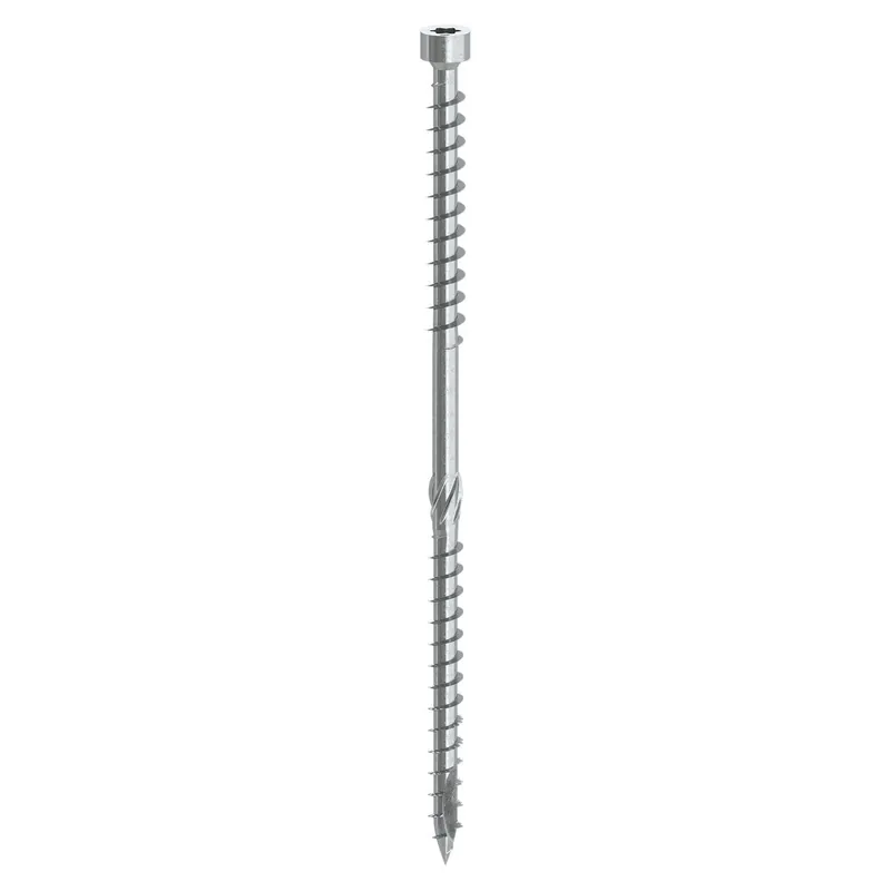 1 x Vis de sarking Tête cylindrique TC double filetage TORX T40 8X165 Acier zingué