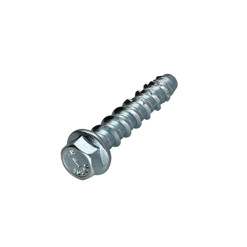 1 x Vis béton Tête hexagonale TH Embase collerette TORX T15 10X160 Acier zingué