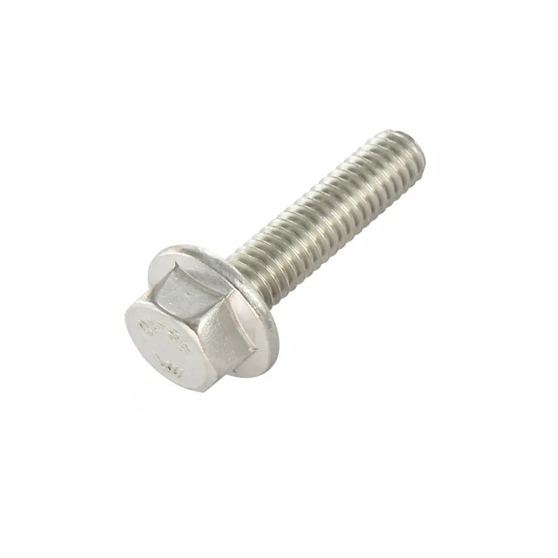 1 x Vis métaux Tête hexagonale TH Embase collerette crantée M12X60 Inox A4