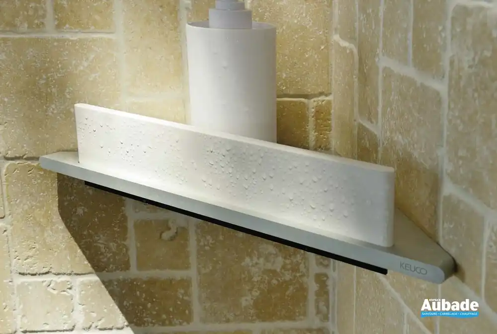 Keuco Tablette de douche d’angle avec raclette EDITION 400