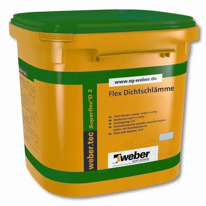 Weber.Tec Superflex D2, Joint flexible d&rsquo;imperméabilisation sous carrelage, 24 Kg, Intérieur/Extérieur