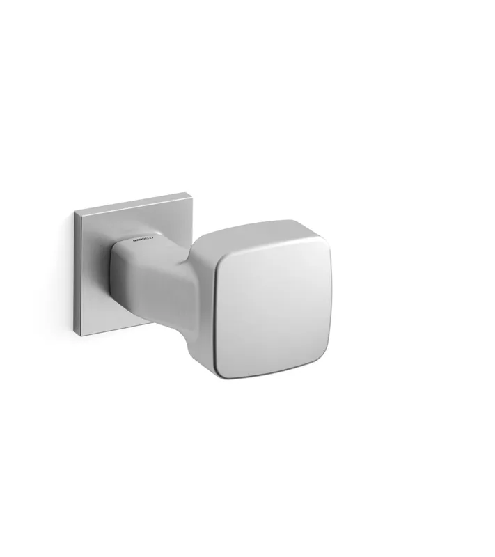 Boutons de porte chrome satiné Mandelli Carrè italienne