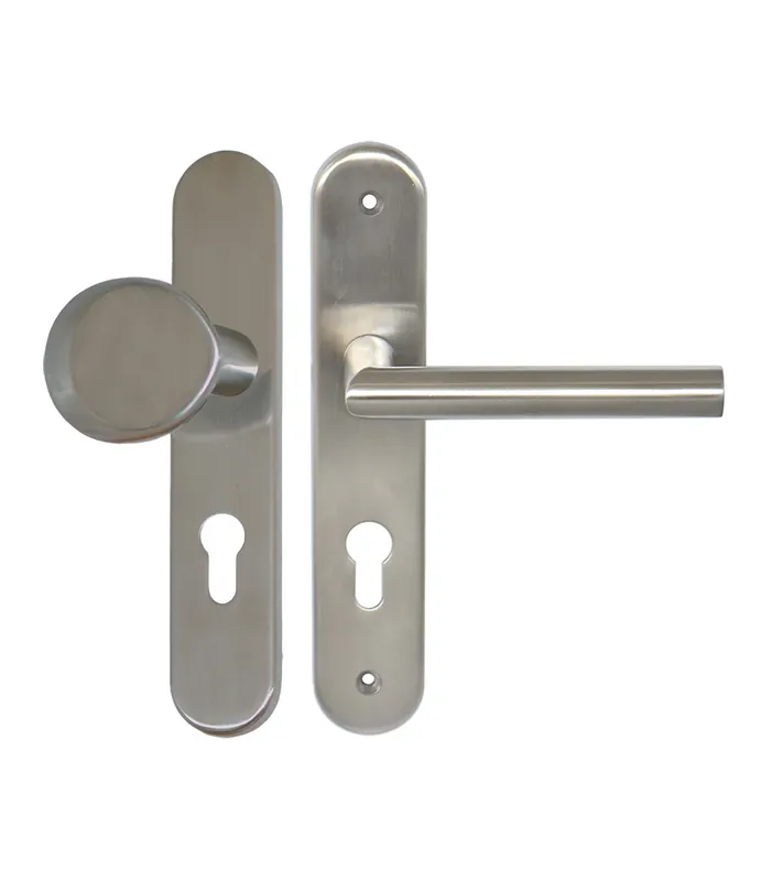 Ensemble de quincaillerie pour porte palière en inox 304 renforcé, usage intensif – Amande + Altesse