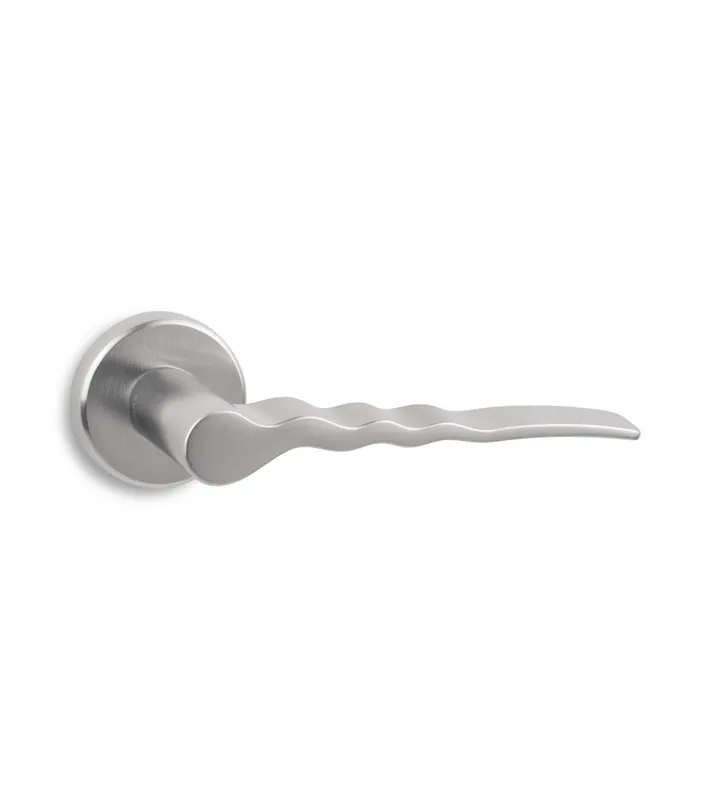 Poignées de porte chrome satiné Ento Flow