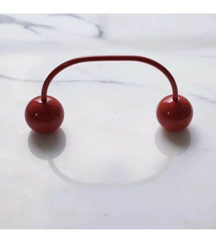 Poignées de meuble en laiton 10 ROUGE