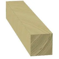 Poteau bois autoclave extérieur 15x15 cm Long. 1,20 m en pin traité Classe 4