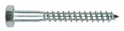 Vis bois Tirefond tête hexagonale 10×160 mm DIN 571 acier zingué – Boite de 25